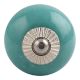 Sea Green Silver Fitting Ceramic Dresser Knob